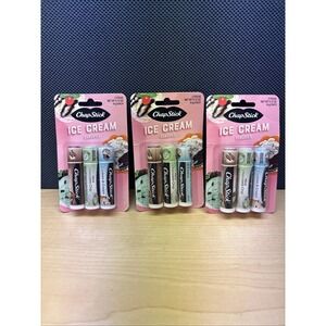 Lot of 3 And Total Of 9 - ChapStick Ice Cream Classics Lip Balm